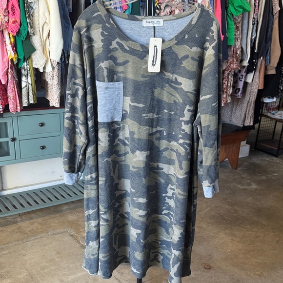 Impressions Dresses & Skirts - Impressions Camouflage Midi Dress